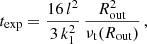 $$ \begin{aligned} t_\mathrm{exp} = \frac{16 \,l^2}{3\,k_1^2} \,\frac{R_\mathrm{out} ^2}{\nu _{\mathrm{t} }(R_\mathrm{out} ) }\, , \end{aligned} $$
