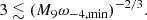 $$ \begin{aligned} 3 \lesssim (M_9\omega _{-4,\mathrm{min} })^{-2/3}. \end{aligned} $$
