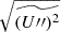$ \sqrt{\widetilde{({U{{{\prime\prime}}}})^2}} $