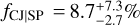 ${f_{{\rm{CJ|SP}}}} = 8.7_{ - 2.7}^{ + 7.3}\% $