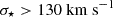 $ \sigma_{\star} > 130~\rm{km}~{s}^{-1} $