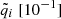 $ \tilde{q}_i\ [10^{-1}] $