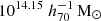 $ 10^{14.15}\ h_{70}^{-1}\,\mathrm{M}_{\odot} $