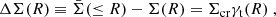 $$ \begin{aligned} \Delta \Sigma (R) \equiv \bar{\Sigma }(\le R) - \Sigma (R) = {\Sigma _{\rm cr}}{\gamma _{\rm t}}(R)\ , \end{aligned} $$