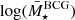 $ \log(\bar{M}_{\star}^{\mathrm{BCG}}) $