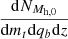 $ \frac{\mathrm{d}N_{M_{\mathrm{h,0}}}}{\mathrm{d}m_t \mathrm{d}q_b \mathrm{d}z} $