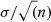 $ \sigma/\sqrt(n) $