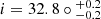 $ i = 32.8\circ \substack{+0.2 \\ -0.2} $