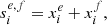 $$ \begin{aligned} s_i^{e,f} = x_i^e+x_i^f, \end{aligned} $$