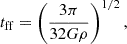 $$ \begin{aligned} t_{\rm ff}=\left(\frac{3\pi }{32G\rho }\right)^{1/2}, \end{aligned} $$