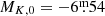 $ M_{K,0}=-6{{\overset{\text{m}}{.}}}54 $
