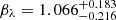 $ \beta_{\lambda}=1.066_{-0.216}^{+0.183} $