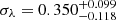 $ \sigma_{\mathrm{\lambda}}=0.350_{-0.118}^{+0.099} $