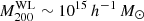 $ M_{200}^{\mathrm{WL}} \sim 10^{15} \, h^{-1}\,M_\odot $