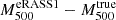 $ M_{500}^{\mathrm{eRASS1}}-M_{500}^{\mathrm{true}} $