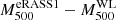 $ M_{500}^{\mathrm{eRASS1}}-M_{500}^{\mathrm{WL}} $