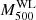 $ M_{500}^{\mathrm{WL}} $