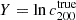 $ Y=\ln c_{200}^{\mathrm{true}} $