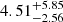 $ 4.51_{-2.56}^{+5.85} $