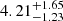 $ 4.21_{-1.23}^{+1.65} $