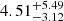 $ 4.51_{-3.12}^{+5.49} $