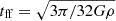 $ t_{\mathrm{ff}} = \sqrt{3\pi/32G\rho} $