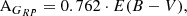 $$ \begin{aligned} \mathrm A_{G_{RP}} = 0.762\cdot E(B-V) ,\end{aligned} $$