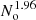 $ N^{1.96}_{\mathrm{o}} $