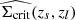 $ \widehat{\Sigma_{\mathrm{crit}}}(z_s, z_l) $