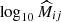 $ \log_{10}\widehat{M}_{ij} $