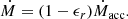 $$ \begin{aligned} \dot{M} = (1-\epsilon _r) \dot{M}_\mathrm{acc} . \end{aligned} $$