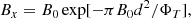 $$ \begin{aligned} B_x=B_0 \exp [{-\pi B_0 d^2 /\Phi _T}], \end{aligned} $$