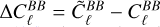 $\Delta C_\ell^{BB} = \tilde{C}_\ell^{BB} - C_\ell^{BB}$