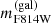 $ m_{\mathrm{F814W}}^{\mathrm{(gal)}} $