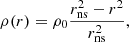 $$ \begin{aligned} \rho (r) = \rho _{0}\frac{r_{\rm ns}^2-r^2}{r_{\rm ns}^2}, \end{aligned} $$