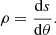 $$ \begin{aligned} \rho = \frac{\mathrm{d}s}{\mathrm{d}\theta }. \end{aligned} $$