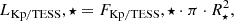 $$ \begin{aligned} L_\mathrm {Kp/TESS},\star = F_\mathrm {Kp/TESS},\star \cdot \pi \cdot R_\star ^2, \end{aligned} $$