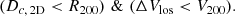$$ \begin{aligned} (D_{c, \, \mathrm{2D}} < R_{200}) \,\, \& \,\, (\Delta V_{\rm los} < V_{200}). \end{aligned} $$