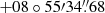 $ +08\circ55{\prime}34{{\overset{\prime\prime}{.}}}68 $