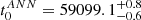 $ t^{ANN}_{0} = 59099.1^{+0.8}_{-0.6} $
