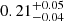 $ 0.21_{-0.04}^{+0.05} $