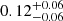 $ 0.12_{-0.06}^{+0.06} $
