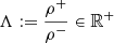 $$ \begin{aligned} \Lambda := \frac{\rho ^+}{\rho ^-} \in \mathbb{R^+} \end{aligned} $$
