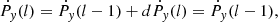 $$ \begin{aligned} \dot{P}_{ y}(l)&= \dot{P}_{ y}(l-1) + d\dot{P}_{ y}(l) = \dot{P}_{ y}(l-1), \end{aligned} $$