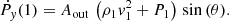 $$ \begin{aligned} \dot{P}_{ y}(1)&= A_{\rm out}\,\left(\rho _1 v_1^2 + P_1\right)\,\sin {\left(\theta \right)}. \end{aligned} $$