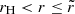 $ r_{\mathrm{H}} < r \leq \tilde{r} $