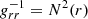 $ g_{rr}^{-1}=N^2(r) $