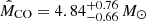 $ \hat{M}_{\mathrm{CO}} = 4.84^{+0.76}_{-0.66}\,M_\odot $