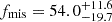 $ f_{\mathrm{mis}} = 54.0^{+11.6}_{-19.7} $