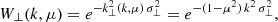 $$ \begin{aligned} W_\perp (k,\mu ) = e^{-k_\perp ^2(k,\mu )\,\sigma _\perp ^2} = e^{-(1 - \mu ^2)\,k^2\,\sigma _\perp ^2}, \end{aligned} $$